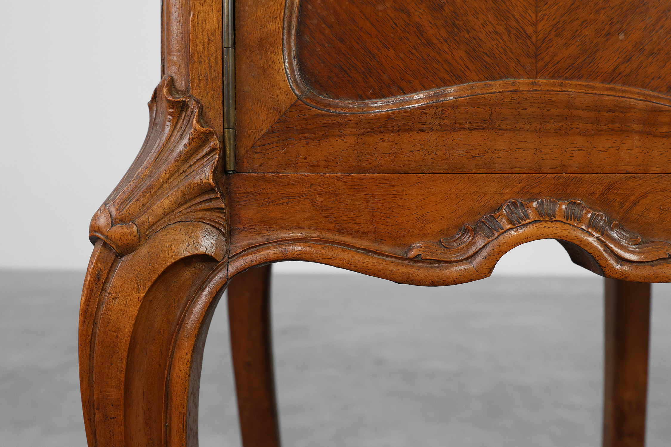Pair Louis XV‑Style Nightstands with Marble Tops, France ca. 1900thumbnail